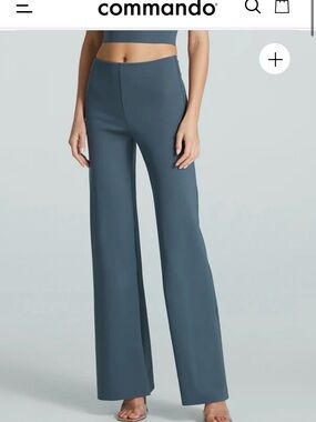 Commando Neoprene Wide Leg Pant in Storm NWT